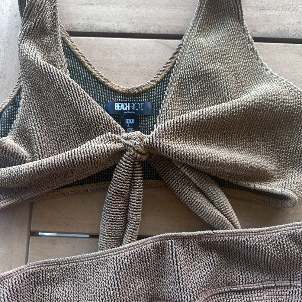 Beach Riot Ritzy Highway Bikini Set in Mocha - Picture 4 of 5